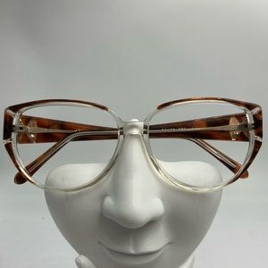 Vintage Looking Glass Brown Oval Sunglasses Frames